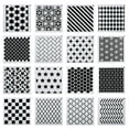 thumbnail image 1 of Plantillas de pintura geométrica, paquete de 16 plantillas reutilizables para dibujo, color blanco, 1 of 7
