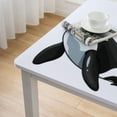 thumbnail image 4 of WERPE Whale Hello There Killer Whale Square Tablecloth with Elastic Edge white, 4 of 7