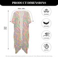 thumbnail image 6 of HELLHERO Pastel Psychedelic Swirl Kimono Cover Up - Lightweight Breathable Beachwear for Summer Vacations, Pool Parties & Tropical Getaways, 6 of 6