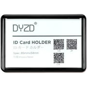 DYZD Safety Pin Badge Holders Hard Plastic ID Card Holders Waterproof ID Holder Pin ID Badge Card Holder (Black,6 PCS)