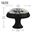 thumbnail image 4 of 12 Pieces Funny Ocean Octopus Anchor Vintage Coastal Map Glass Knobs for Dresser Drawers, 1.37 x 1.10 IN Round Kitchen Cabinet Pulls For Home Office Nursery Kids Room, 4 of 6