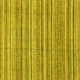 thumbnail image 1 of Ahgly Company Machine Washable Indoor Square Abstract Yellow Modern Area Rugs, 6' Square, 1 of 4