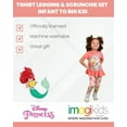 thumbnail image 4 of Disney Princess Ariel Big Girls T-Shirt Leggings and Scrunchie 3 Piece Outfit Set Infant to Big Kid, 4 of 5
