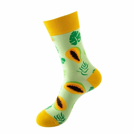 

TAIAOJING Printed Color Fruit Pattern Socks Autumn And Winter Cotton Socks Casual Socks