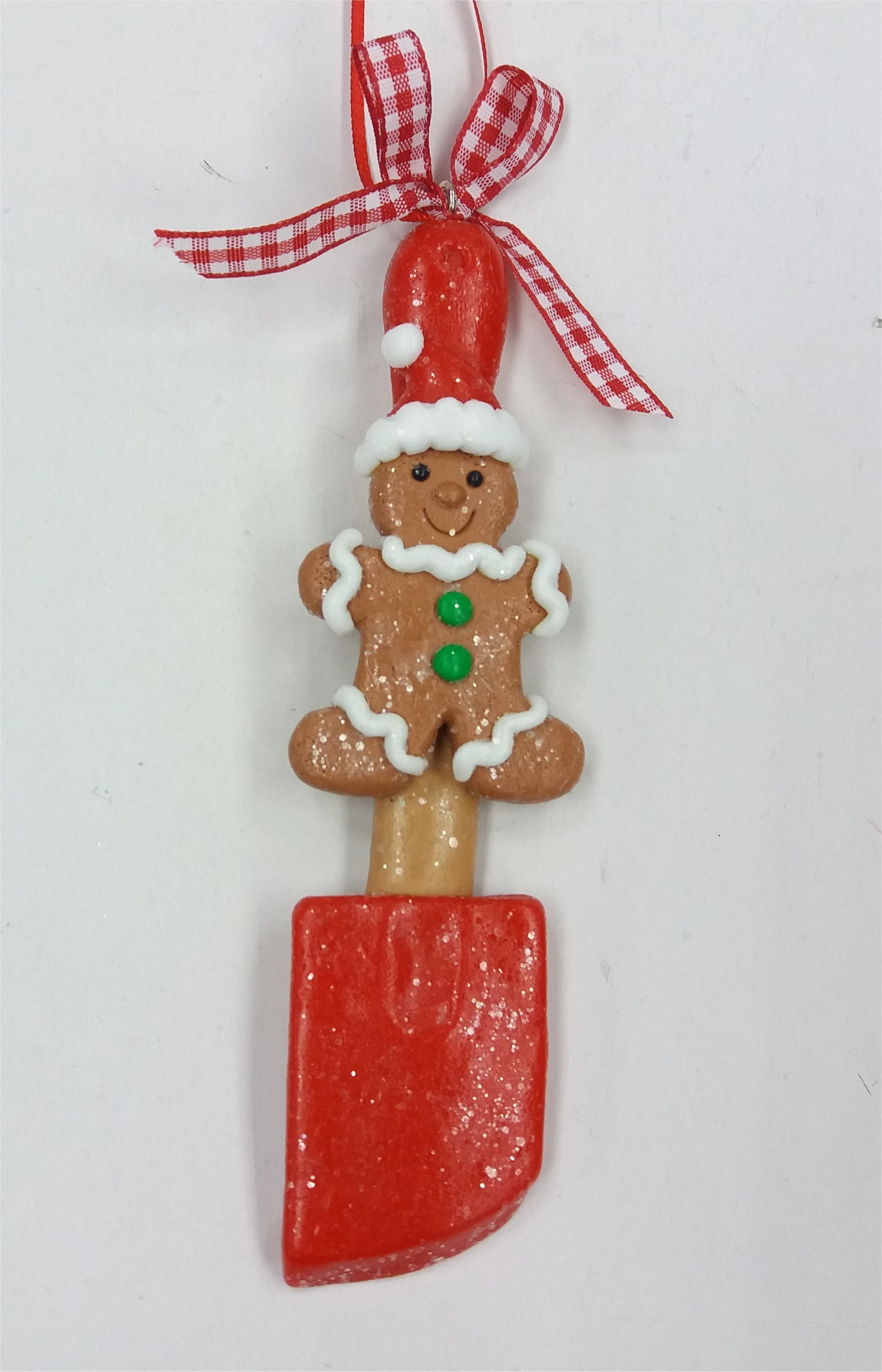 Holiday Time Gingerbread Cake Spatula Ornament, 5"