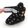 thumbnail image 4 of Newborn Baby Boy Girl Soft Fleece Booties Christmas Shoes Stay On Infant Slippers Socks Shoe Non Skid Gripper Toddler First Walkers Winter Ankle Crib Shoes (Stars Print), 4 of 9