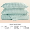 thumbnail image 5 of Exclusivo Mezcla King Size Quilt Bedding Set, Lightweight Soft Light Aqua King Bedspreads Coverlets with Geometric Stitched Pattern, 5 of 8
