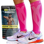 BLITZU Calf Sleeve for Women Men Pink XXL