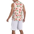 thumbnail image 2 of Sikiie Strawberry And Flowers Basketball Jersey Reversible Men's Mesh Athletic Sports Shirts Training Practice S-4XLLarge, 2 of 6