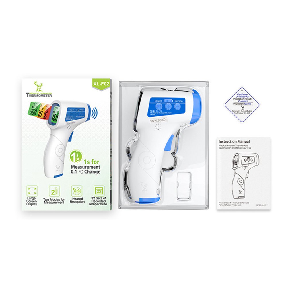 XLF02 Infrared Forehead Thermometer Non Touch Digital Lcd Backlight