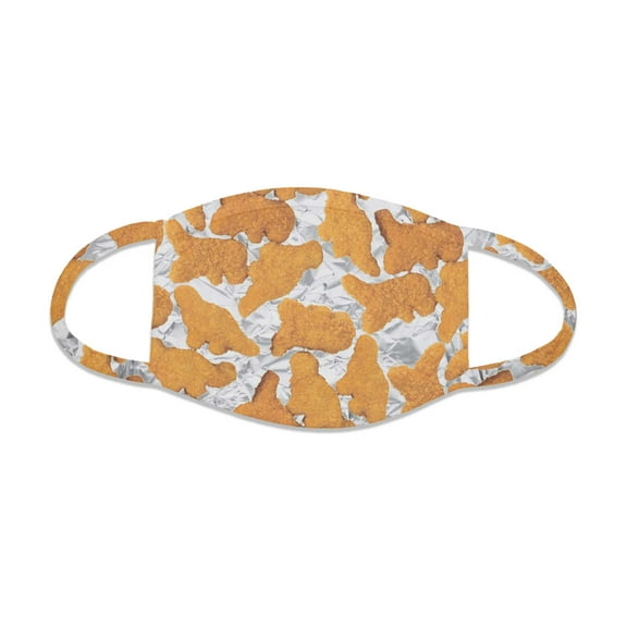Function - Dinosaur Chicken Nuggets Pattern Breathable Reusable Washable Face Cover Mask