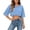Blue, variant on Solid Color Athletic Tee for – Casual Short Sleeve Streetwear Top With Cute Style Shirt for Women Casual Summer Shirt for Juniors Athletic Long Sleeve Shirt Women Fitted