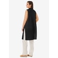 thumbnail image 2 of Woman Within Plus Size Lightweight Linen Vest Sweater, 2 of 6