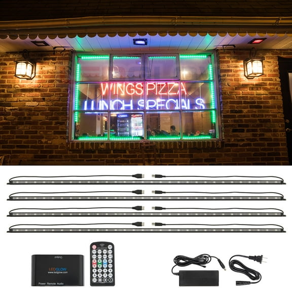 4pc Million Color Storefront Window Commercial Lighting Kit
