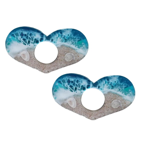 2Pack Ocean Beach Book Page Holder Handmade Transparent Thumb Ring Page Holder Coastal Resin Thumb Reading Accessories For Teachers Book Lovers Literary 1Pc Office&Craft&Stationery Home Decor