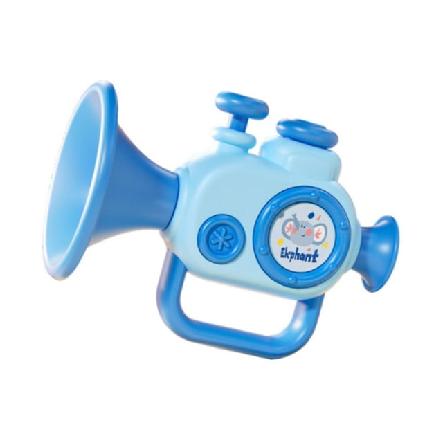 Silbato para niños, juguete musical con forma de trompeta, premio en el aula, juguete de desarrollo sensorial, generadores de ruido para bebés de 2, 3 azul