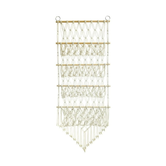 simhoa Hanging Organizer Toy Storage Stuffed Animal Net Hammock for Kids Room Beige