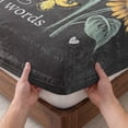 thumbnail image 3 of Cal.King Size Fitted Sheet Set - Retro Sunflower 3 Piece Bedding Sets 16" Deep Pocket Fitted Sheet with 2 Pillowcases, Spring Summer Farmhouse Floral Butterfly Brushed Microfiber Luxury Bed Sheets, 3 of 9