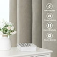 thumbnail image 6 of Turquoize Natural Linen Light Filtering Semi Sheer Living Room Curtains Back Tab Loop Pocket 2 Panels for Bedroom,52" X 96", Oatmeal, 6 of 6