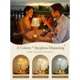 thumbnail image 3 of APPHOME Table Lamps, Dimmable Crystal Table Lamp 3 Colors LED Gold Lamp,Touch Lamp Diamond Crystal Lamp, Rechargeable Small Lamp, Cordless Lamp Bedside Lamp for Bedroom Living Room Bathroom Hotel Bar, 3 of 7