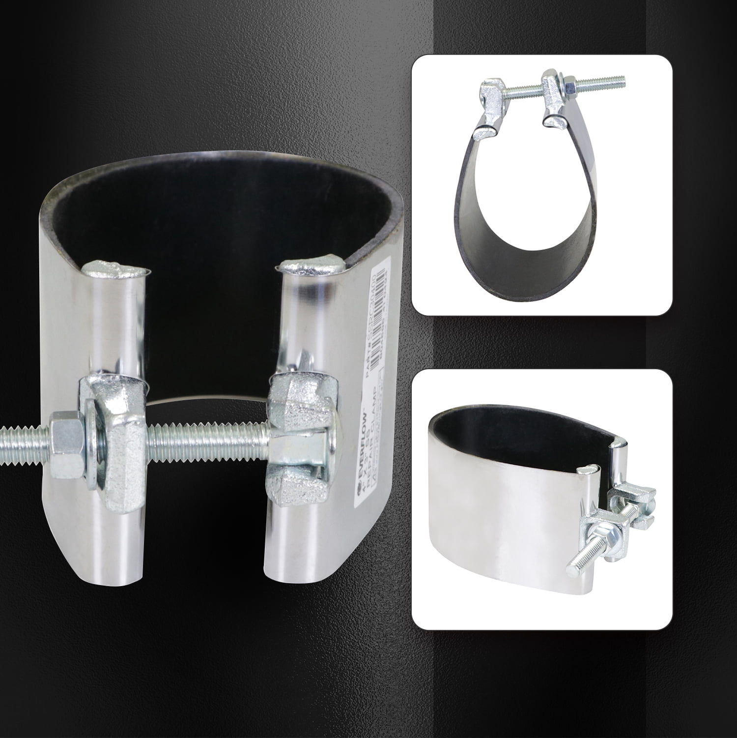 Highcraft Pipe Repair Clamp 6" One Bolt, 3" Long Stainless Steel (5 Pack)