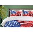 thumbnail image 3 of Ambesonne American Duvet Cover Sets, Watercolor USA Flag, 2-King, Red Blue White, 3 of 6