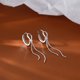 thumbnail image 1 of LByzHan-pendientes minimalistas de Plata de Ley 925 auténtica para mujer, pendientes de aro con borla de cadena, joyería de boda, regalo, 1 of 2