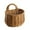 Khaki, variant on Small Wall-Mounted Kitchen Storage Basket, Hanging Storage Wicker Baskets Wall Mounted Woven Hanging Basket Wicker Small Basket with Handle Wicker Basket with Handle Small Basket Organizer