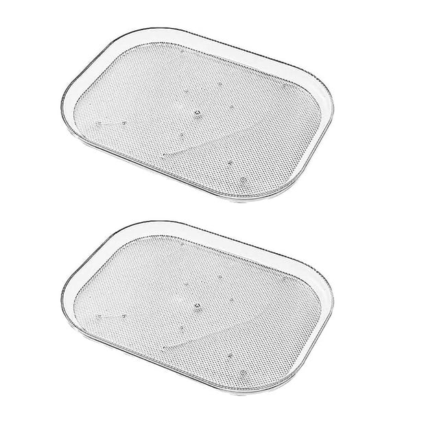 El estante de almacenamiento giratorio de 2 piezas es adecuado para refrigeradores, cocinas, gabinetes, mesas de comedor y refrigeradores