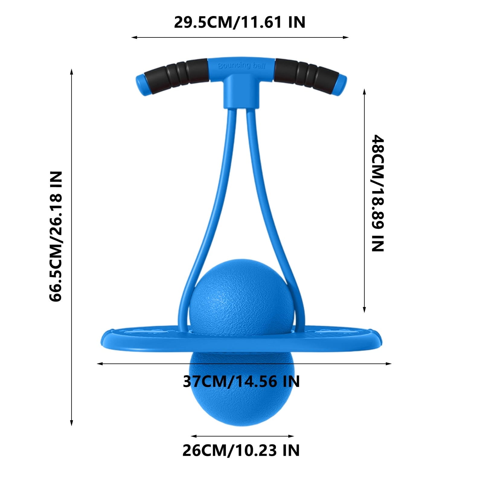 Balance Ball with Handle under $5! Yannianjz Bounce Balance Ball for Adults, Fitness Stretch Exercise Ball with Handle, Anti Slip Jump Ball for Kids and Adults, Portable Hop Ball