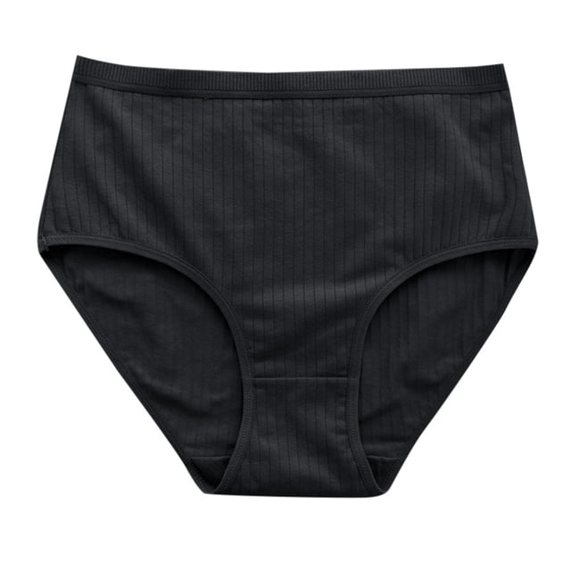 YDLCAFD Women High Waist Solid Color Soft Breathable Striped Lifting Belly Controlling Large Size Briefs