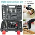 thumbnail image 2 of Kidsjoy Electric Screwdriver Set,47PCS Electric Screwdriver Set 3.6V Cordless Electric Drill Screwdriver Kit Portable Repair Tool High Precision Power Tools Foldable, 2 of 12
