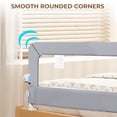 thumbnail image 3 of RUPOUN Toddler Bed Rail for Kids, Swing Down Safety Guardrail, Universal Fit for Full, Queen and Adult Mattresses, Easy Installation, 3 of 9