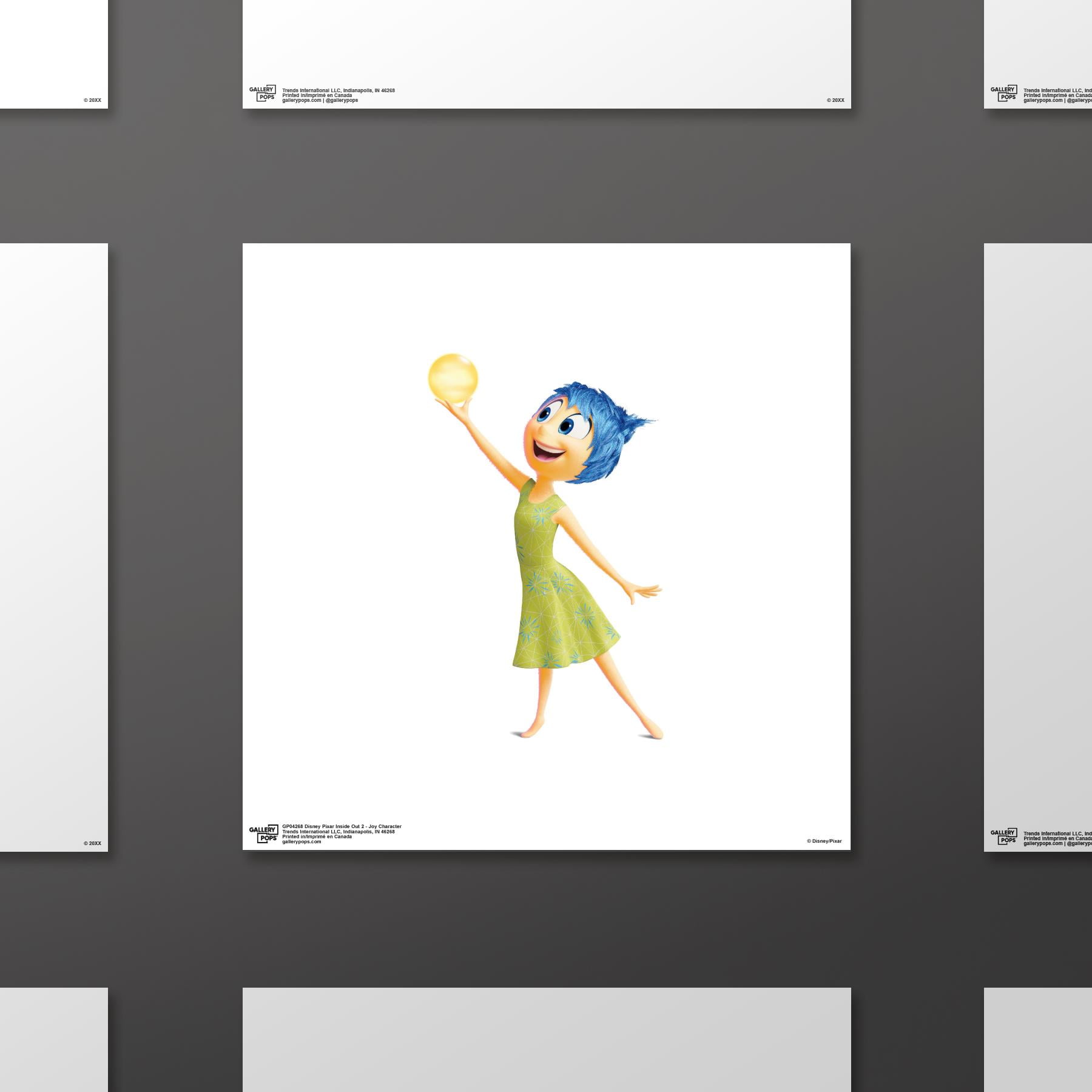 Gallery Pops Disney Inside Out 2 - Joy Character Wall Art, Unframed Version, 12" x 12"