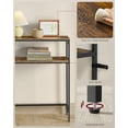 thumbnail image 5 of 2-Tier Console Table with Power Outlet - Narrow Sofa Table with 2 Shelves, Built-in USB Ports, for Living Room/Entryway, Rustic Brown, 5 of 6