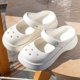 thumbnail image 1 of Nuevos zapatos Mary Jane con agujeros, sandalias de bricolaje con dibujos animados para mujer, verano, antideslizantes, suela gruesa, dos usos, Baotou, zapatos exteriores de EVA, 1 of 5