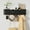 Black Wave-Shape, variant on Coat Rack Wall Mount with Shelf 4 Hidden Hooks Modern Wooden Key Holder Entryway Organizer for Hallway Bedroom Bathroom Home Decor Storage for Hanging Coats Hats Bags Towels, Wave-Shape Black