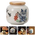 thumbnail image 2 of Ceramic Sealed Jar for Storage Beige Color Suitable for Tea Coffee and Snacks 1 Piece, 2 of 7