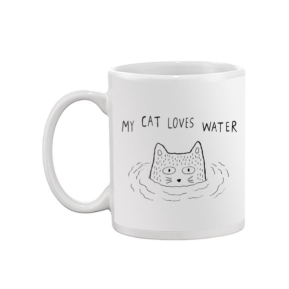My Cat Loves Water! Mug  -Image by Shutterstock,