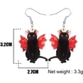 thumbnail image 4 of Black Cat Earring Earrings Acrylic Goth Dangle Witchcraft Goth Gothic, 4 of 5