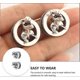 thumbnail image 2 of Expansor de orejas con diseño de dinosaurio en 3D, dilatadores de orejas, dilatadores de orejas, accesorios para orejas, joyería para piercings, para niñas y mujeres, 10 mm, 2 piezas, 2 of 5
