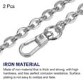 thumbnail image 3 of Uxcell 39"x0.24" Purse Chain Strap, 2Pack Purse Handle Shoulder Bag Replacement Strap(Silver), 3 of 5