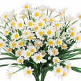 thumbnail image 1 of Plantas artificiales de liquidación para interior (4 paquetes) y exterior (margaritas artificiales, arbustos, vegetación de plástico sintético para interior y exterior), plantas colgantes para, 1 of 3