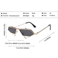 thumbnail image 3 of Punk Style Cat Eye Sunglasses Lightweight Grey Lens Golden Frame Unisex Fashion Eyewear for Outdoor Activities Party Wear, 3 of 4