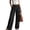 11# Black, variant on Linen Wide Leg Pants for Women Straight Leg High Waisted Full Length Trousers Lightweight Breathable Casual Pants with Flap Patch Pockets Pink M