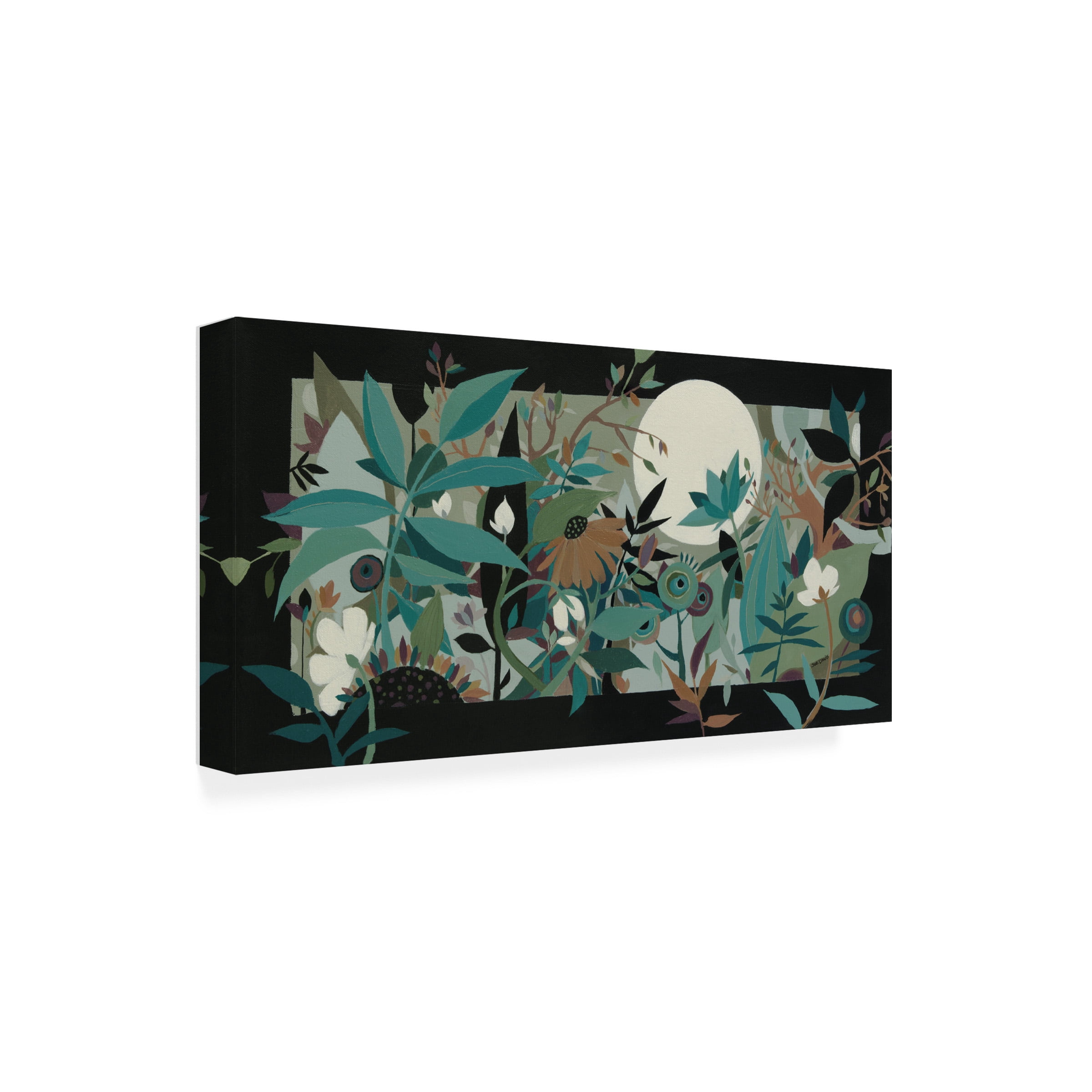 Canvas Wall Art - Sue Davis 'New Garden' Wall Art for Living Room, Bedroom, or Office Décor by Trademark Fine Art - 24 x 12 Inches
