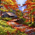 thumbnail image 3 of Pintura de bricoje sin marco por números para adultos Kits de pintura para niños por números Dibujo con pinceles Pintura adecuada los niv Paisaje de otoño Soledad Cuadro de pintura al óleo, 3 of 6
