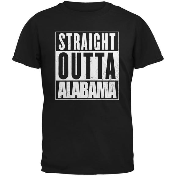 Old Glory Mens Straight Outta Alabama Short Sleeve Graphic T Shirt