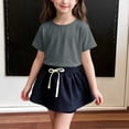 thumbnail image 5 of Amidoa Girls Short Sleeve Cotton Cute T-Shirts Tops Soft Casual Summer Kids Crewneck Tees Black Size 12 Months, 5 of 5