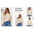 thumbnail image 6 of BTFBM Sweaters for Women Fall Crew Neck Lantern Long Sleeve Oversized Sweater Casual Knit Winter Pullover Tops, 6 of 10